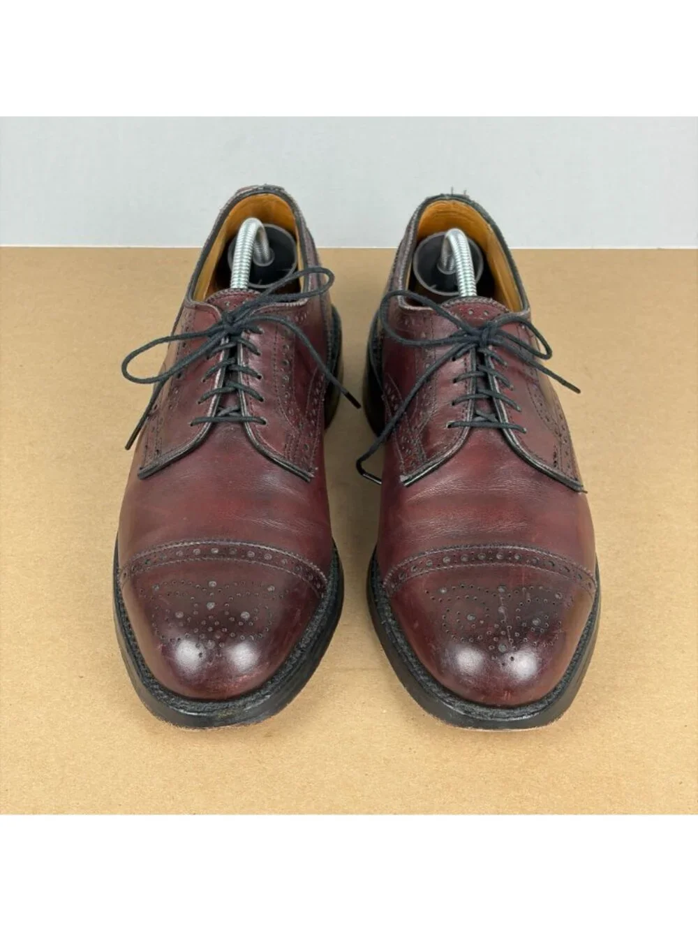 Allen Edmonds Lexington Cap Toe Oxford Dress Shoes Mens 8 Brown Lace Up
